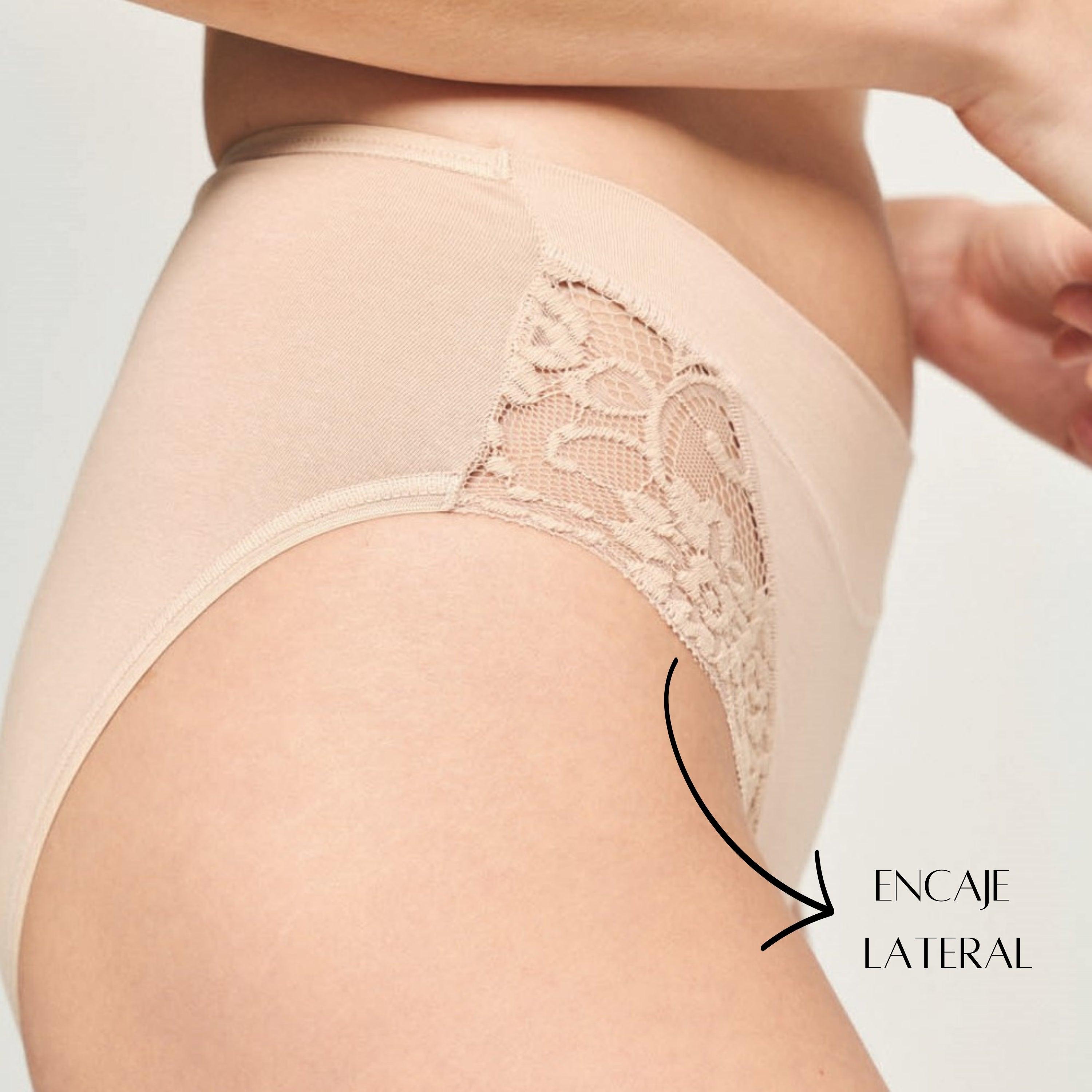 Don Algodon | Pack de 6 Bragas Bikini con Encaje Lateral | Transpirables