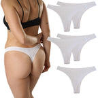 FEVI | Pack de 6 Tangas | 95% Algodón | Suaves y Transpirables | en 1 o 3 Colores: Negro, Beige, Blanco