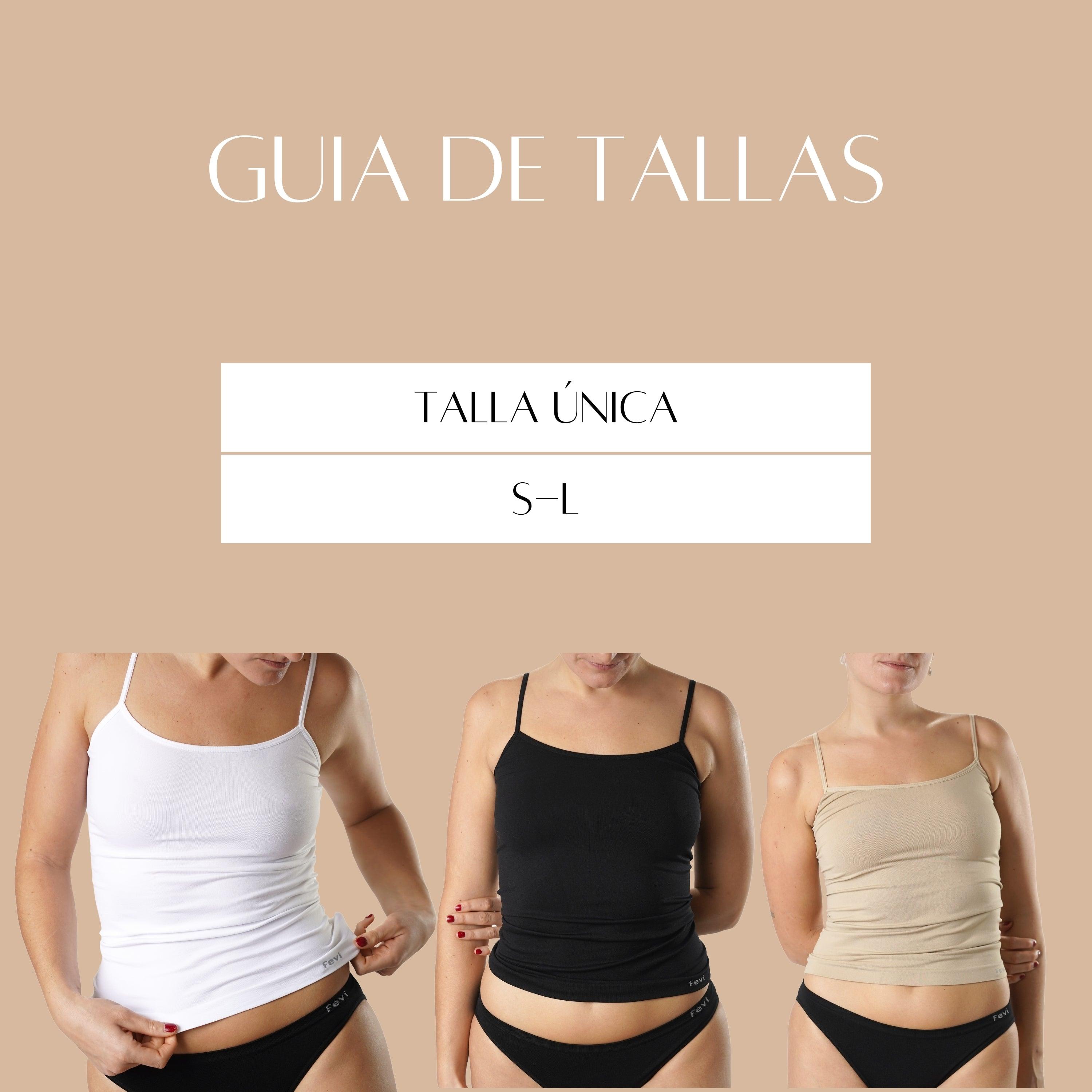 FEVI | Pack de 6 Camisetas de Tirantes en 1 o 3 Colores: Blanco, Negro, Beige | Talla Única de la S a la L