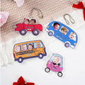 Personalizado 1-4 Niños Cara Foto Imán Nevera Coche Adorno para colgar en el coche con el texto y el título Divertido Hogar Decoración Cumpleaños Regalo para Amigos de la Familia
