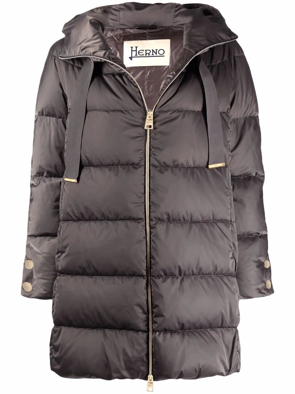 Herno Hooded Down-Filled Down Jacket — grey