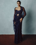 Twilight Sheer Sculpt Sari By KYNAH, Luxury Indian Fashion & Bridal Wear