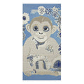 Playful Monkey & Florals Bath Towel