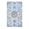 Powder Blue Oriental Floral Accent Rug