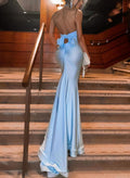 Sexy Backless Halter Trumpet/Mermaid Prom Dresses