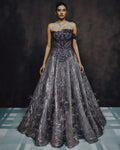 Nocturne Silverdust Ball Gown By KYNAH, Luxury Indian Fashion & Bridal Wear