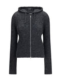 Nuestra sudadera con capucha y cremallera Our Legacy de mezcla de alpaca — Gris