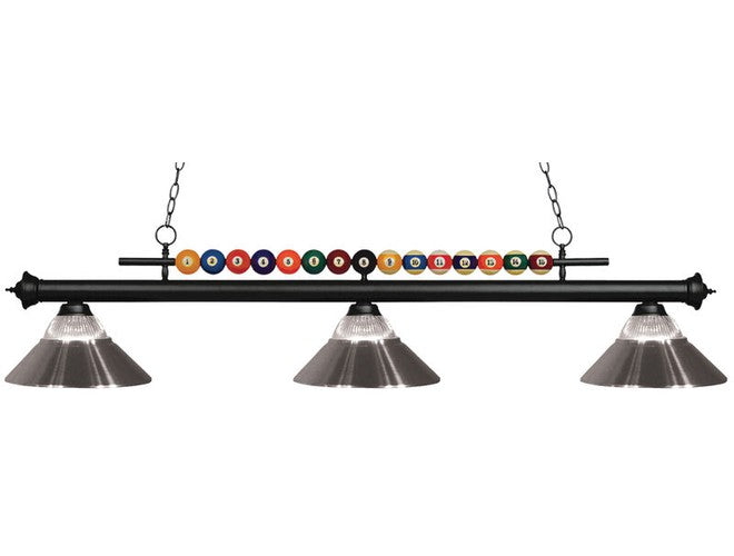 Z-Lite Shark Brushed Nickel Mix with Ribbed Glass Light