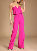Jumpsuit/Pantsuit Strapless Sleeveless Floor-Length Evening Dresses