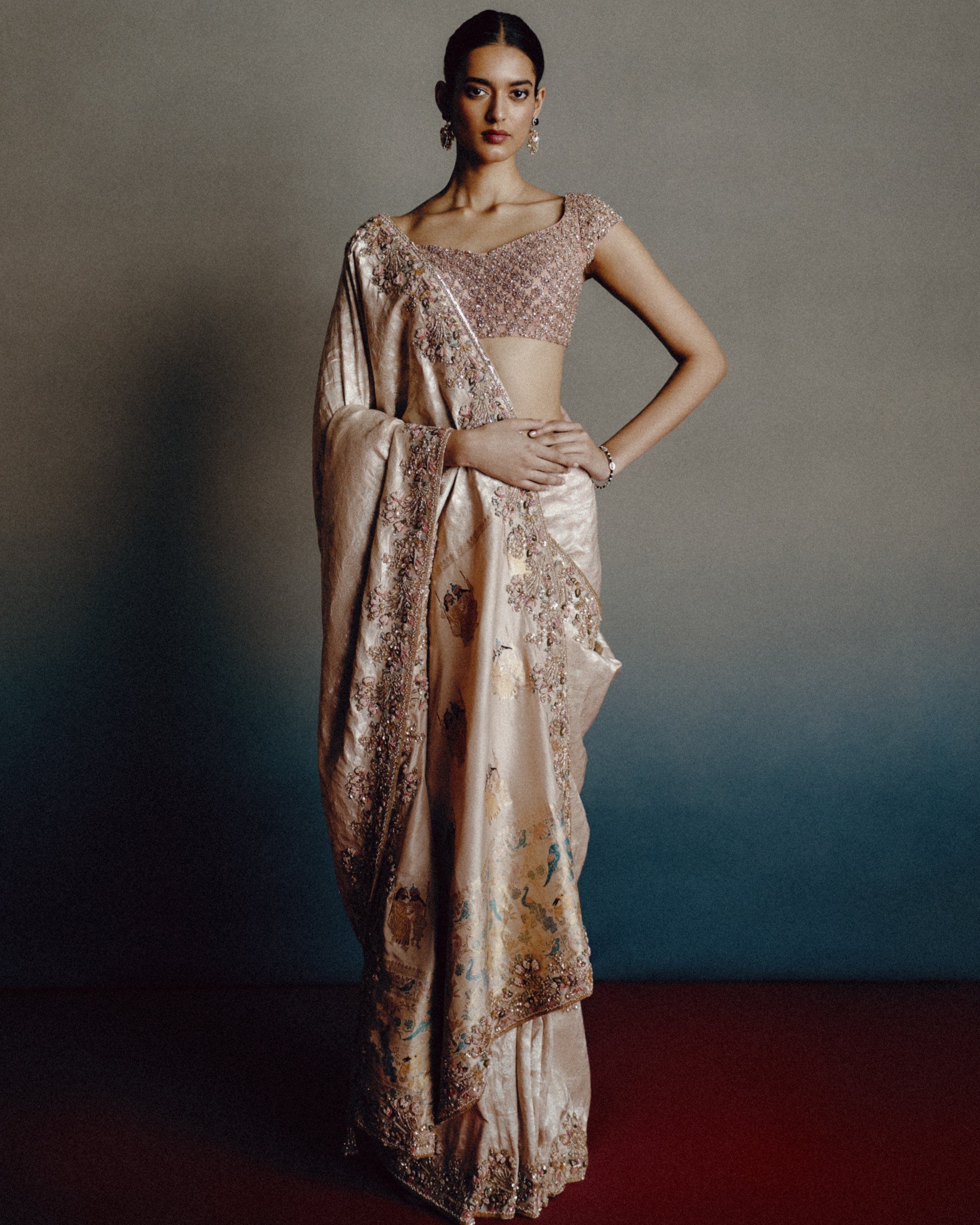 Celeste Banarasi Sari By KYNAH, Luxury Indian Fashion & Bridal Wear