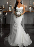 Simple Satin Trumpet/Mermaid Sequined Wedding Dresses