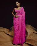 Fuchsia Éclat Sari By KYNAH, Luxury Indian Fashion & Bridal Wear
