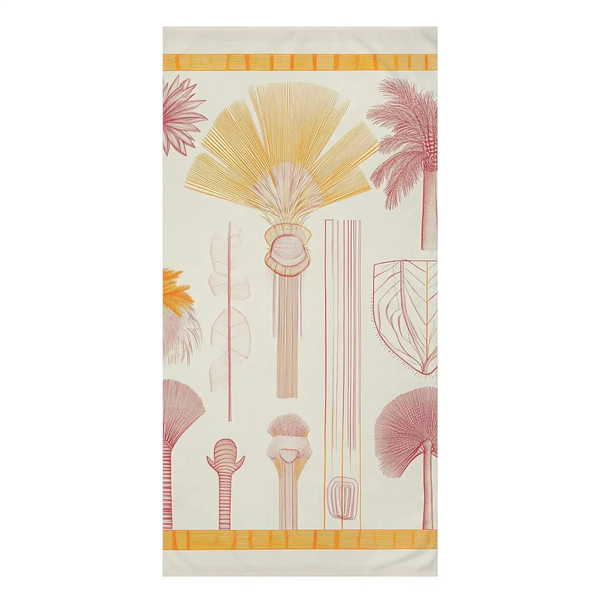 Tropical Palm Print Bath Towel