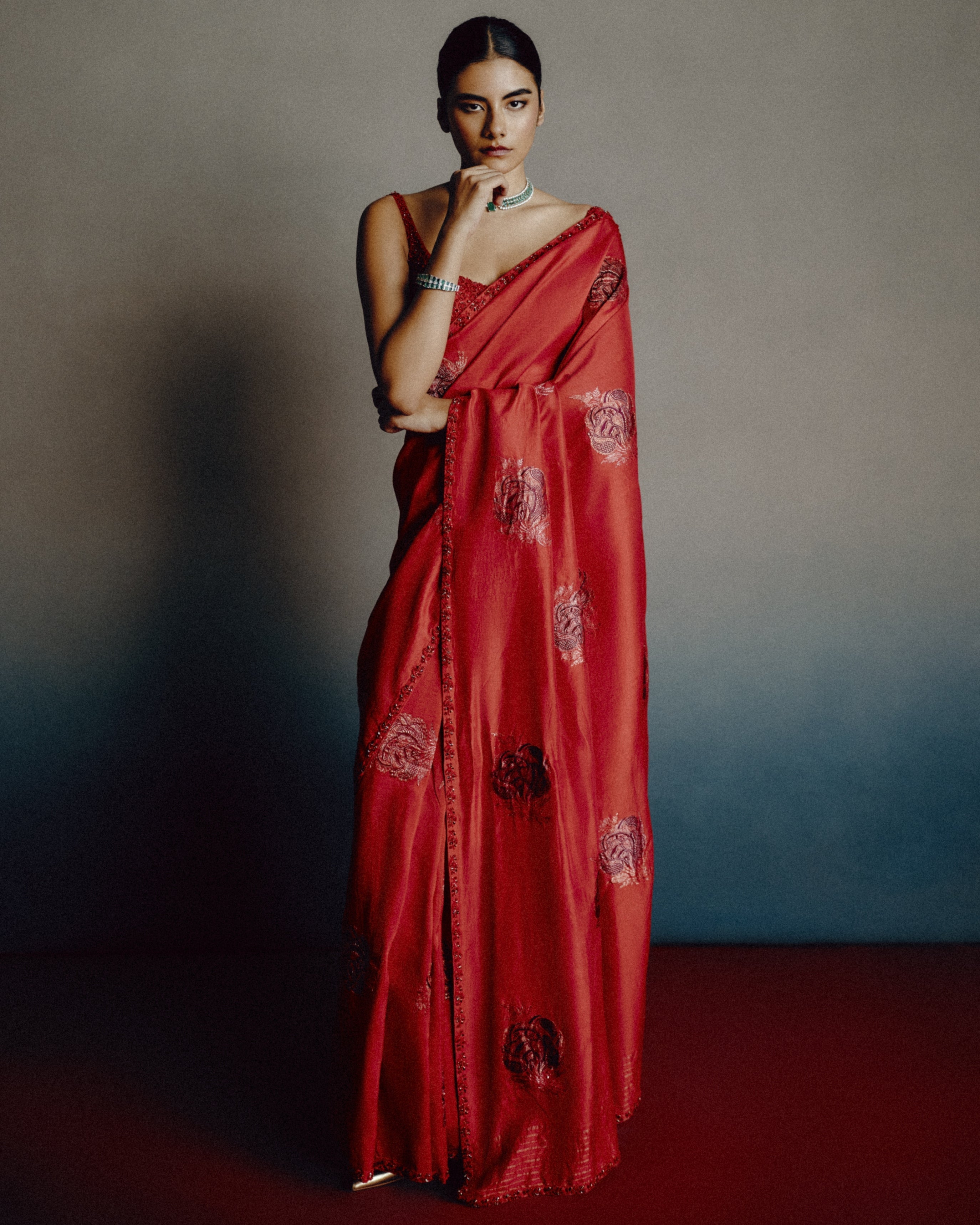 Ruby Rouge Banarasi Sari By KYNAH, Luxury Indian Fashion & Bridal Wear
