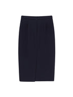 Max Mara Skirts Blu Marino Lana Vergine Elastan