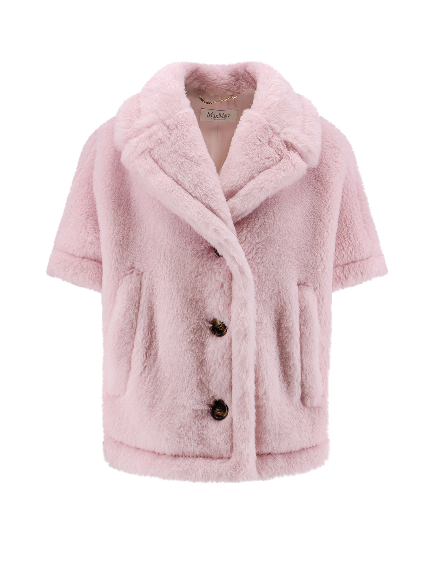 Max Mara Jackets Beige Rosa Alpaca Lana Vergine Seta - S/M