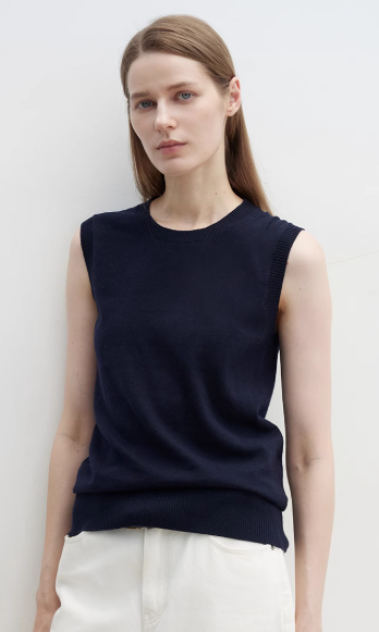 Six Pence round neck knitted sweater vest for women
