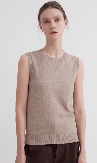 Six Pence round neck knitted sweater vest for women