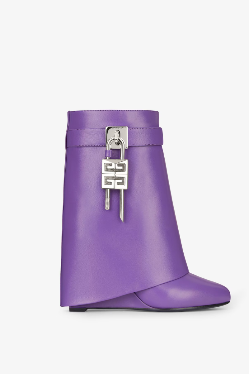 Givenchy Shark Lock Ankle Boot — Purple