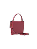 Coccinelle Grained Cowhide Shoulder Bag — Rosewood