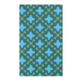 Retro Teal Bloom Accent Rug