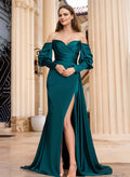 Long Sleeves Off-The-Shoulder Mother Of The Bride Dresses