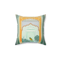Mughal Garden Vista Throw Pillow