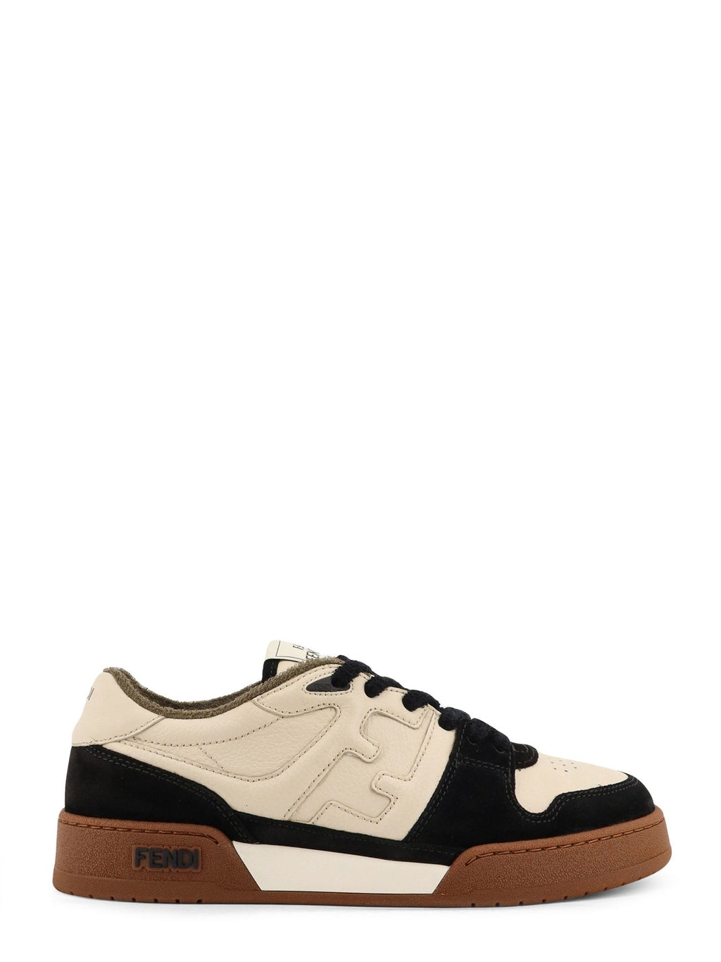 Fendi Sneakers Nero+milk+nero Pelle - 8