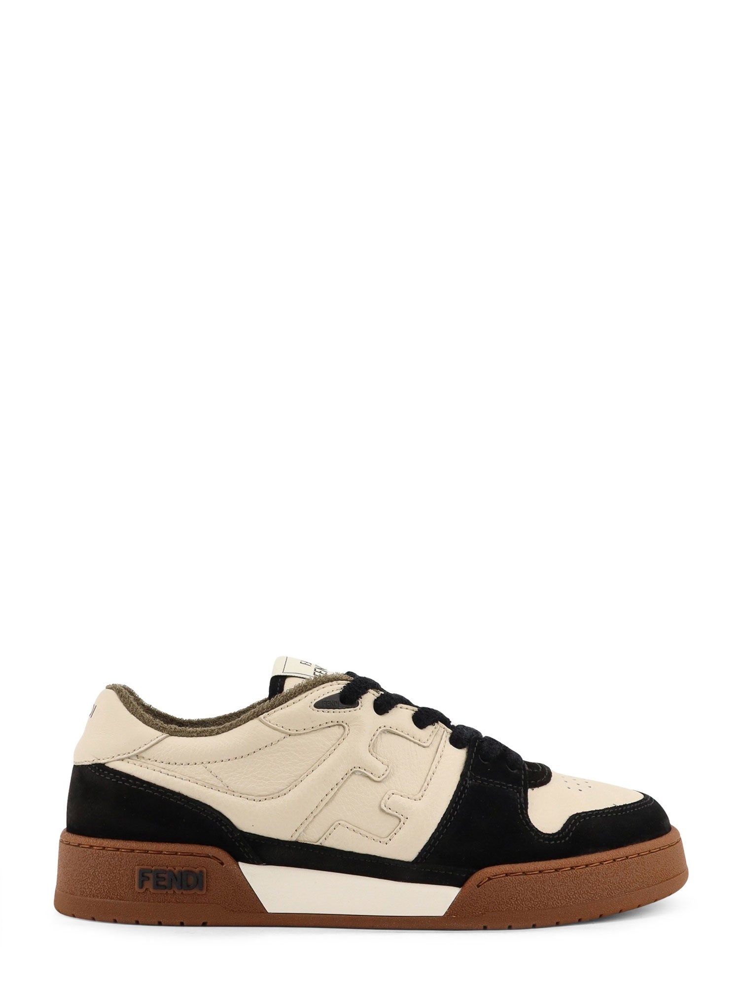 Fendi Sneakers Nero+milk+nero Pelle - 8