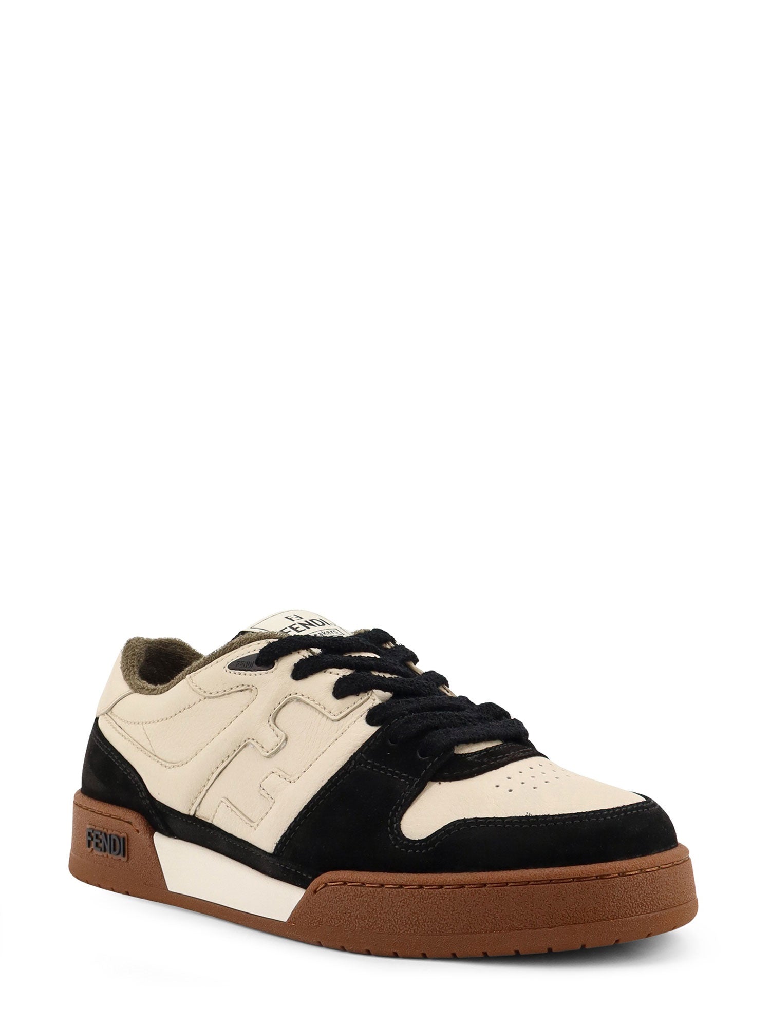 Fendi Sneakers Nero+milk+nero Pelle - 8