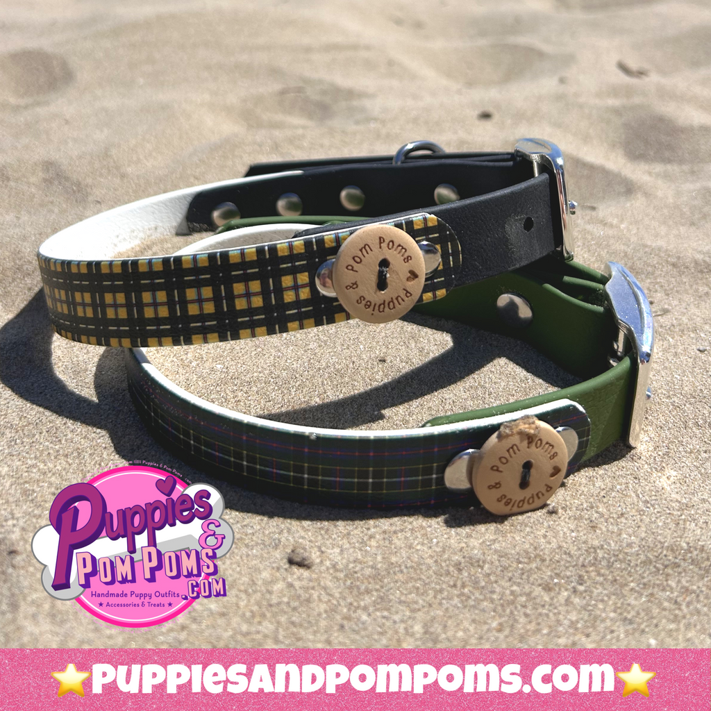 Cornish Tartan Handmade Dog Collar - 2 Colour 20mm