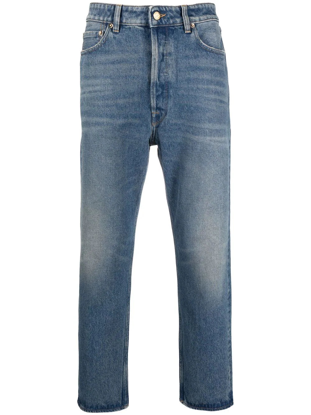 Golden Goose Low-Rise Straight-Leg Jeans — Blue