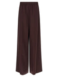 Tory Burch Shiny Fabric Trousers — Burgundy