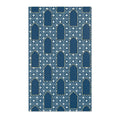 Moroccan-Inspired Blue and White Accent Rug