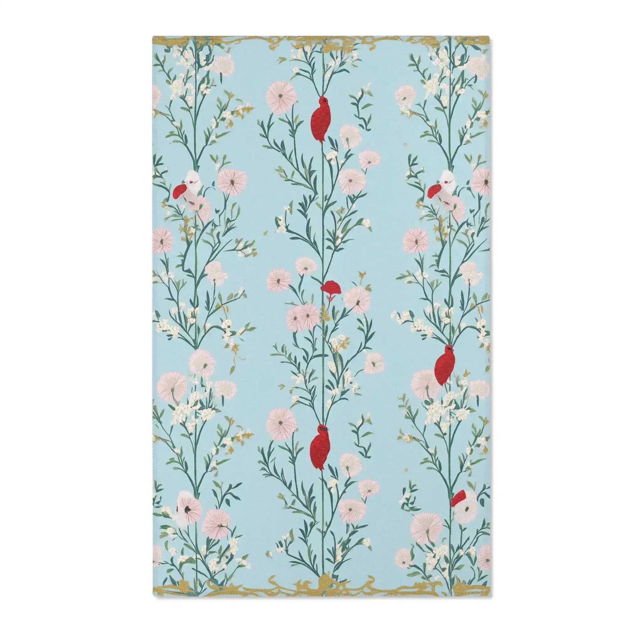 Scarlet Songbird Garden Accent Rug