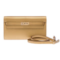 Hermès Kelly To Go Wallet on Strap — Metallic Gold