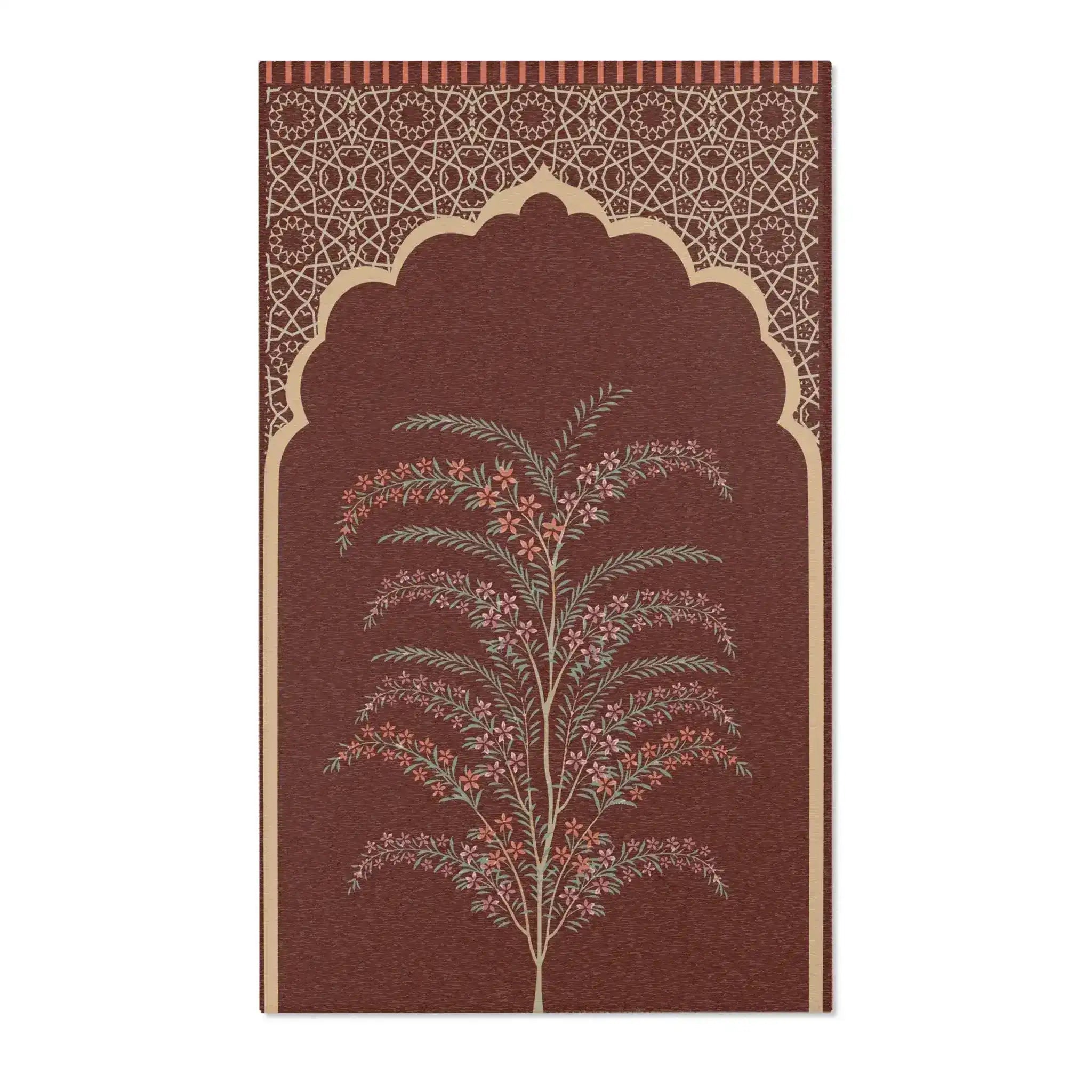 Ornamental Bloom Arch Accent Rug