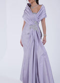 Sheath/Column Asymmetrical Sleeveless Taffeta Evening Dresses