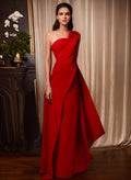 One-Shoulder Floor-Length Elastic Satin Mother Of The Bride Dresses