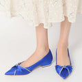 Low Heel Point Toe Wedding Shoes With Bowknot
