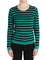 Women's Green Black Silk Cashmere Sweater Clothing