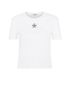 Fendi T-shirts and Polos White Cotone Elastan - S