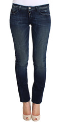Women's Blue Wash Cotton Slim Fit Skinny Jeans Clothing