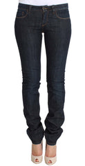 Women's Blue Cotton Stretch Slim Fit Jeans Clothing