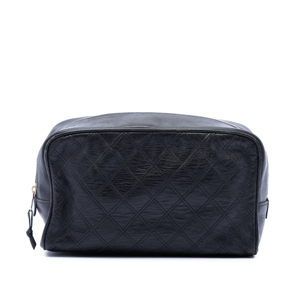 Quilted Lambskin Cosmetic Pouch