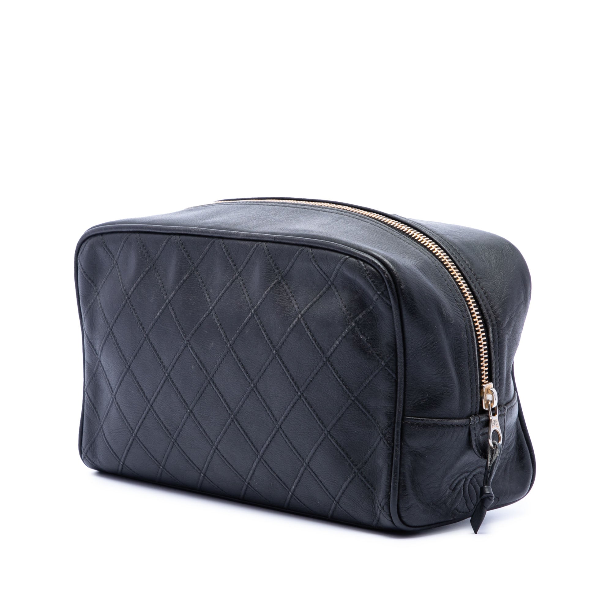 Quilted Lambskin Cosmetic Pouch