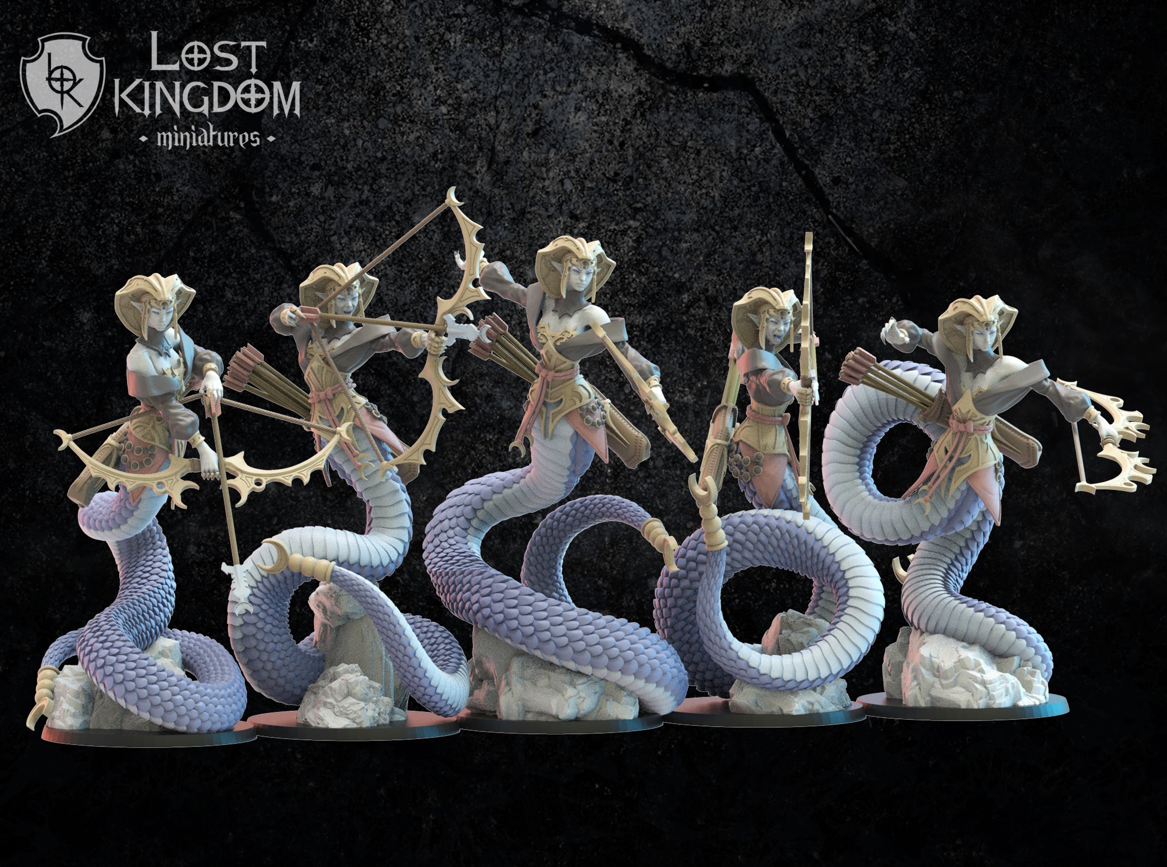 Yumi/Yari Naga Regiment, Lost Kingdom Miniatures