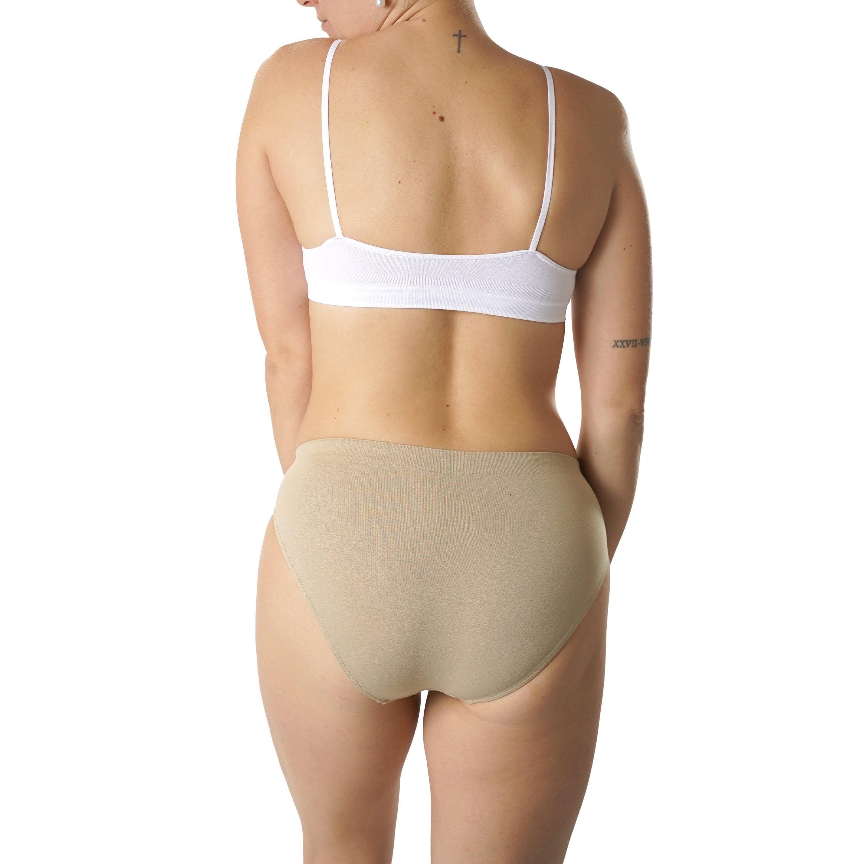 FEVI | Pack de 12 Braguitas Tiro Medio en 1 o 3 Colores Diferentes: Blanco, Negro y Beige | Talla única M-L