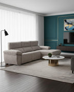 Sofá Chaiselongue Letti Salvador gris visón