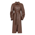 Trench Coat Eco Leather Brown | PR Sample